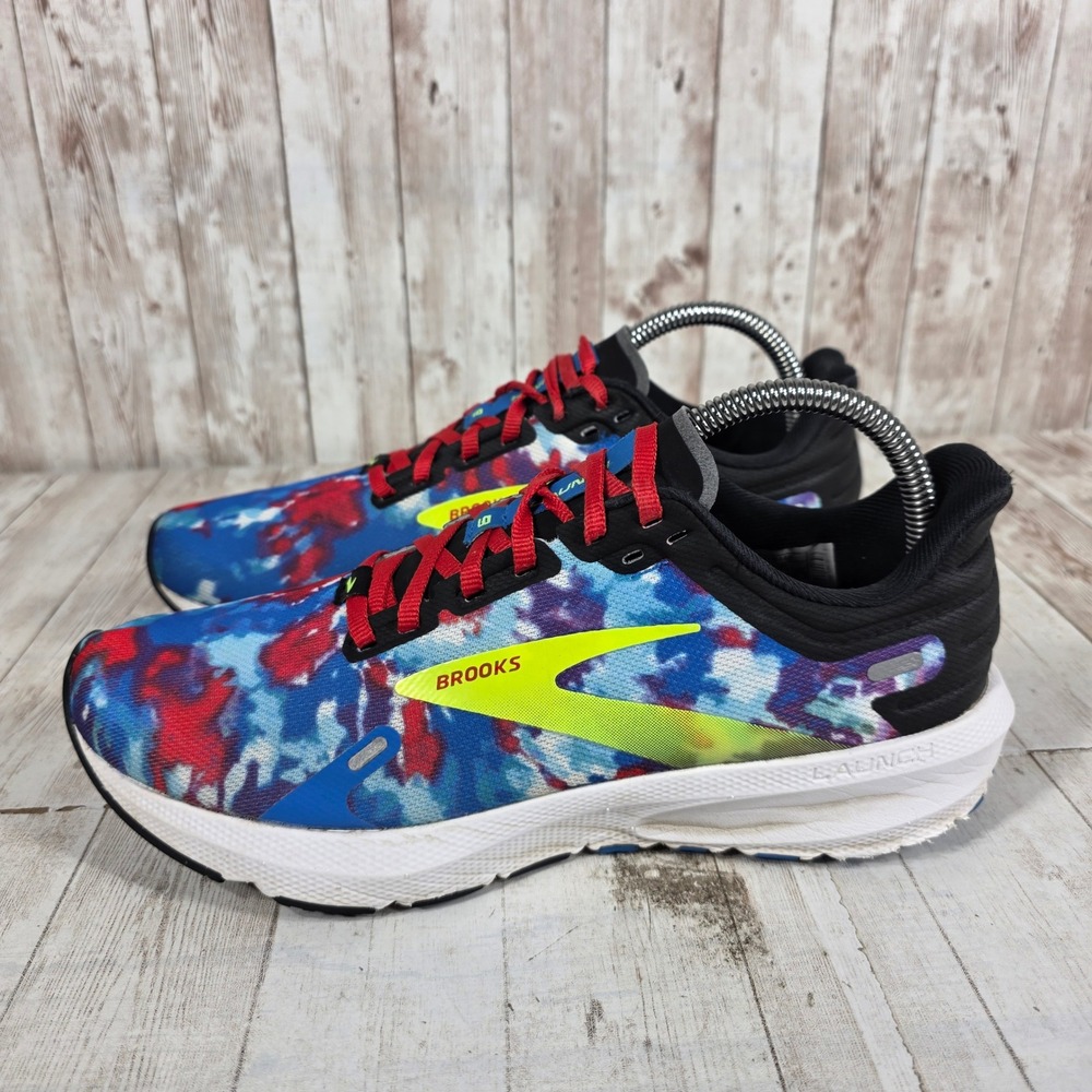 Brooks Launch 9 Womens Running Shoes Blue Red Tie Dye 1203731B446 Size 8.5 B